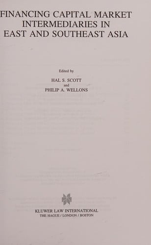 Financing capital market intermediaries in East and Southeast Asia