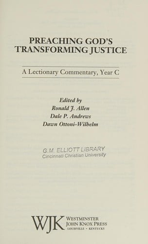 Preaching God's transforming justice