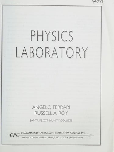 Physics Laboratory Manual