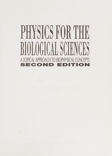 Physics for the biological sciences