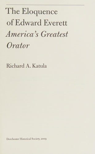 The eloquence of Edward Everett