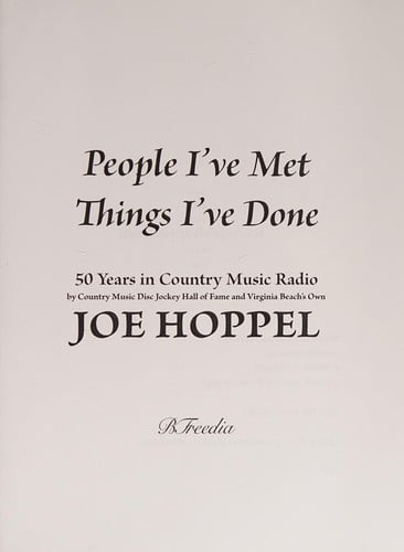 People I've met, things I've done