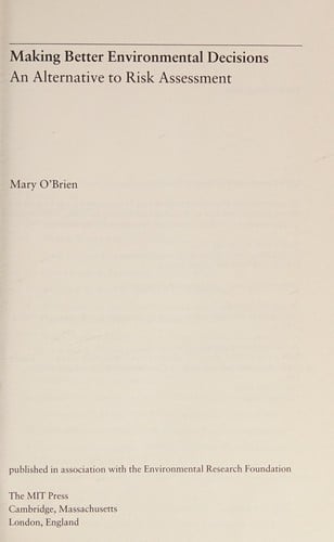 Making better environmental decisions