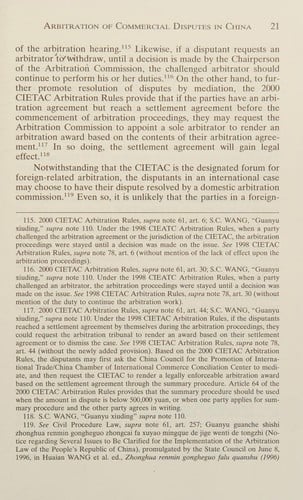 Arbitration of commercial disputes in China