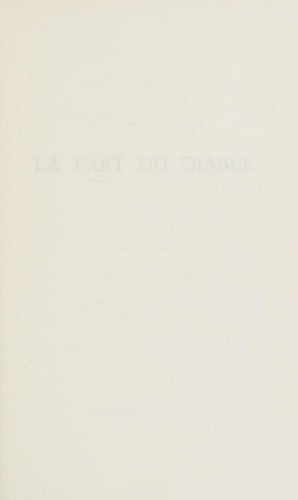 La part du diable