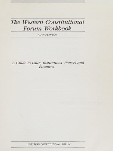 The Western Constitutional Forum workbook