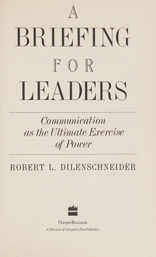 A briefing for leaders