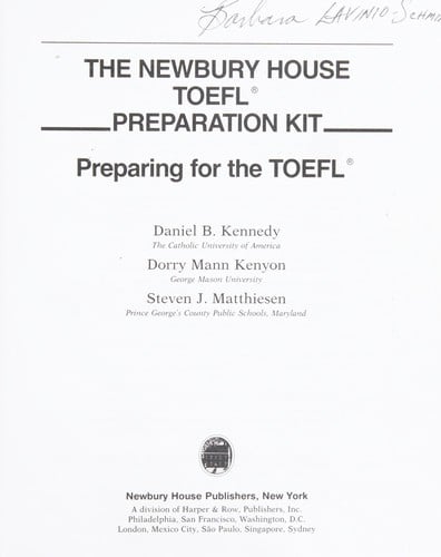 The Newbury House TOEFL preparation kit