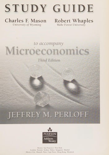 Study Guide to accompany Microeconomics