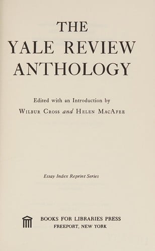 The Yale review anthology