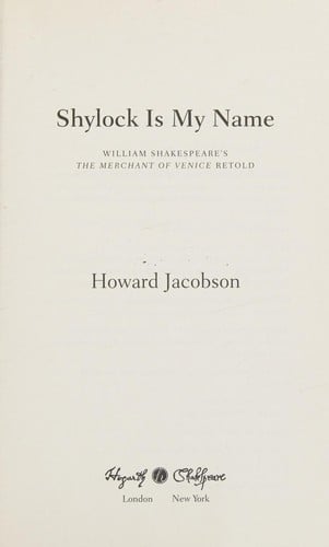 Shylock is my name