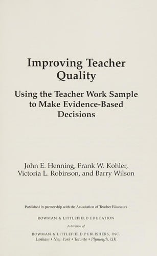 Improving teacher quality
