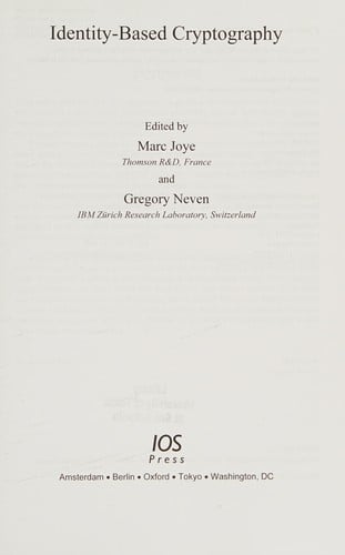 Identity-based cryptography