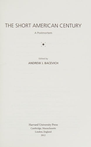 The short American century