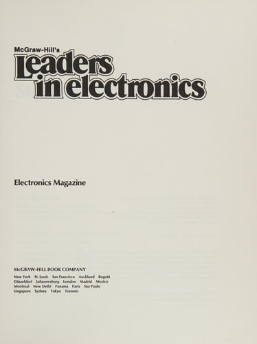 McGraw-Hill's leaders in electronics