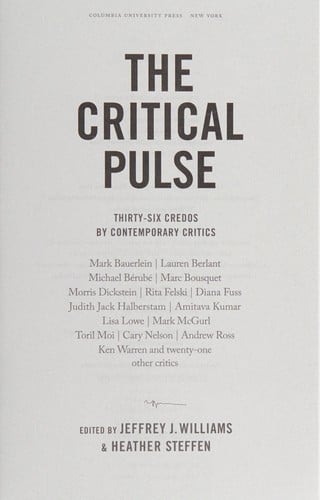 The critical pulse