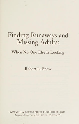 Finding runaways and missing adults