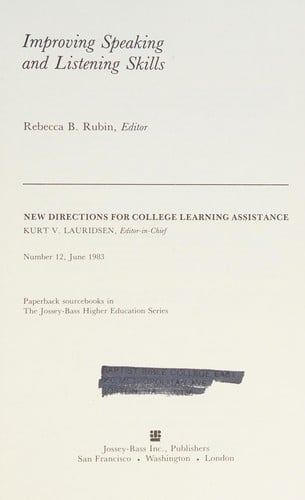 Improving speaking and listening skills