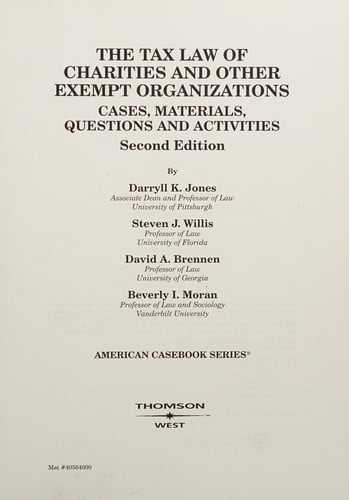 The tax law of charities and other exempt organizations