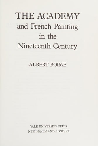 The Academy and French painting in the nineteenth century