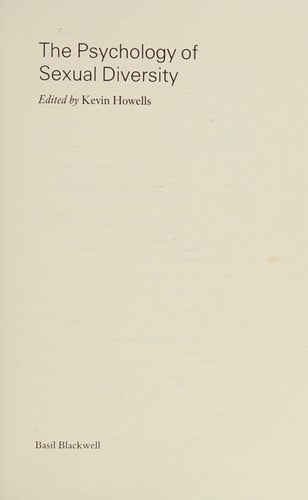 The Psychology of sexual diversity