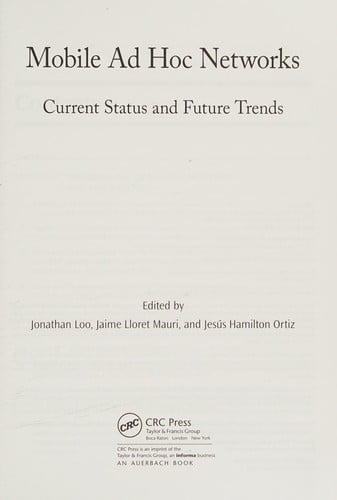 Mobile ad hoc networks