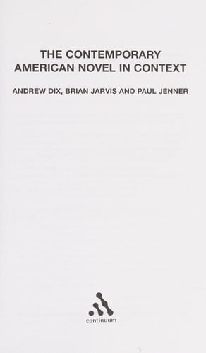 The contemporary American novel in context
