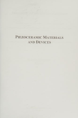 Piezoceramic materials and devices