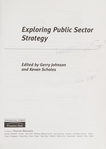 Exploring public sector strategy
