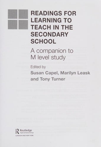 Readings for learning to teach in the secondary school