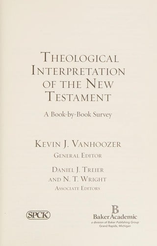 Theological interpretation of the New Testament