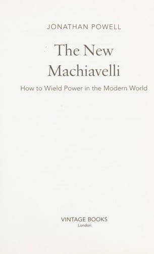 The new Machiavelli