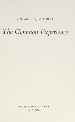 The Common experience