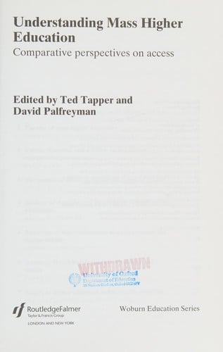 Understanding mass higher education