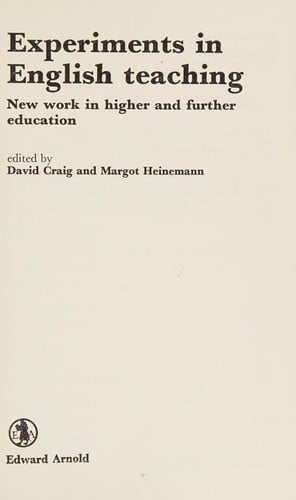 Experiments in English teaching
