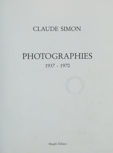 Photographies, 1937-1970