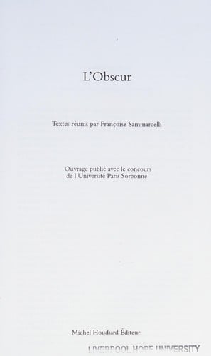 L'obscur