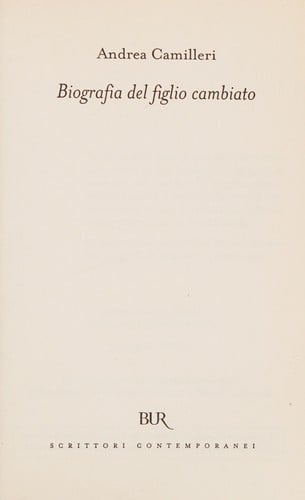 Biografia del figlio cambiato