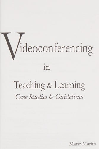 Videoconferencing in teaching & learning