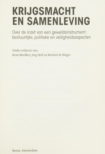 Krijgsmacht en samenleving