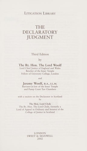 The declaratory judgment