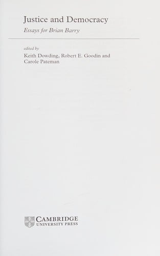 Justice and democracy