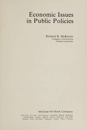 Economic issues in public policies