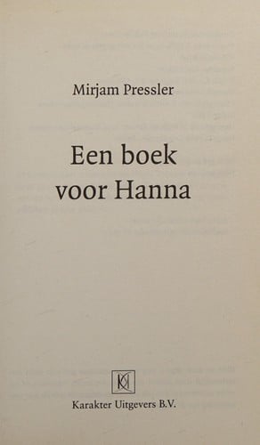 Ein Buch für Hanna