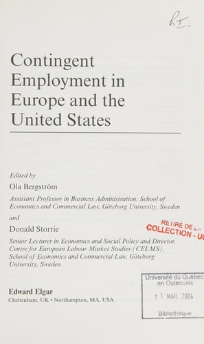 Contingent employment in Europe and the United States