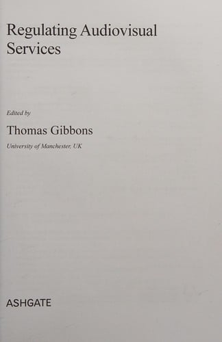 Regulating audiovisual services