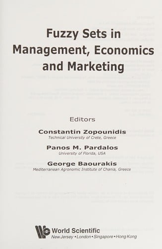 Fuzzy sets in management, economics, and marketing