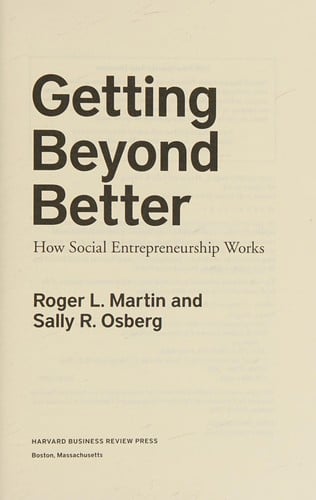 Getting beyond better