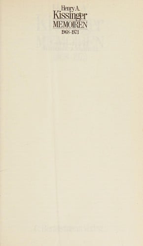 Memoiren Bd. I. 1968-1973