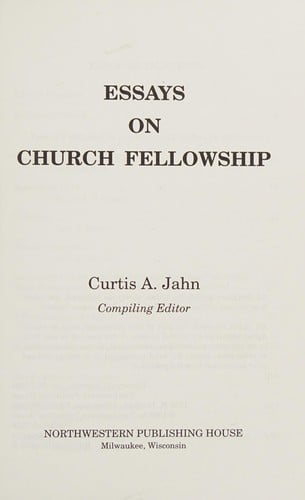 Essays on church fellowship